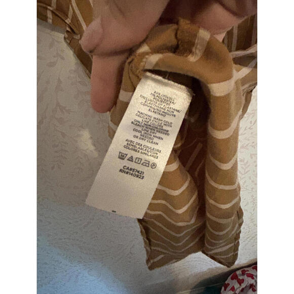 LOFT Beach Striped Tie-Front Short Sleeve Top - Picture 7 of 7